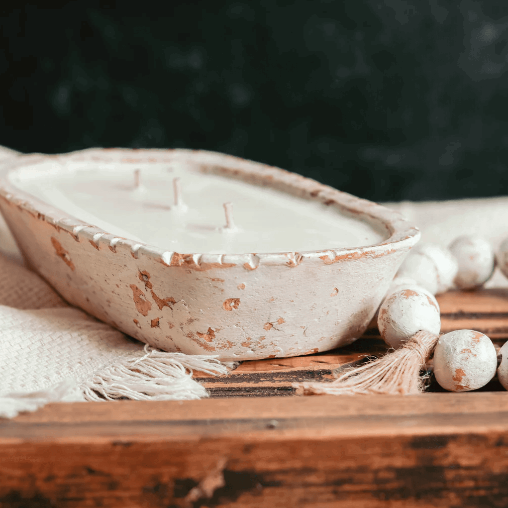 3 Wick Pottery Dough Bowl Soy Candle - Made for Mama Shop