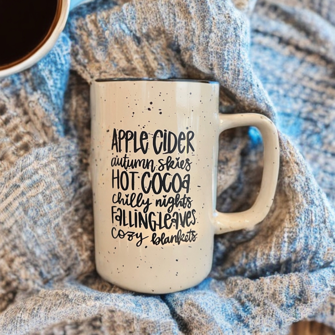 Apple Cider Autumn Skies | Tall Campfire Coffee Mug