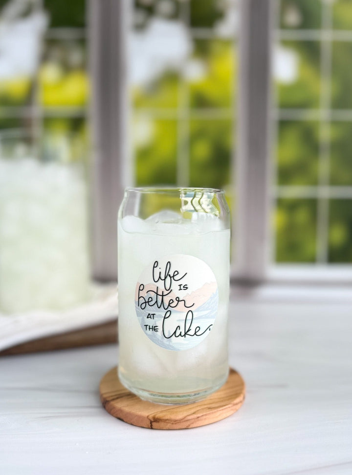 Life is Better at the Lake | Iced Coffee Can Glass