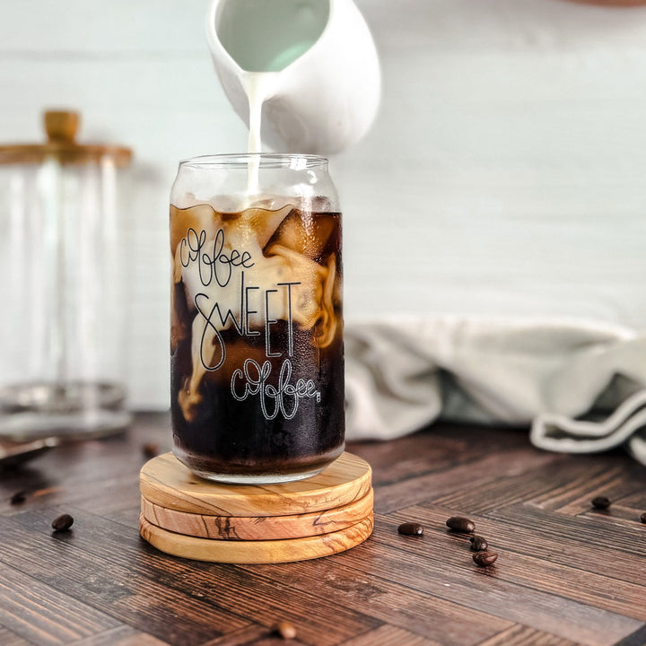 Coffee Sweet Coffee | Can Glass with Bamboo Lid