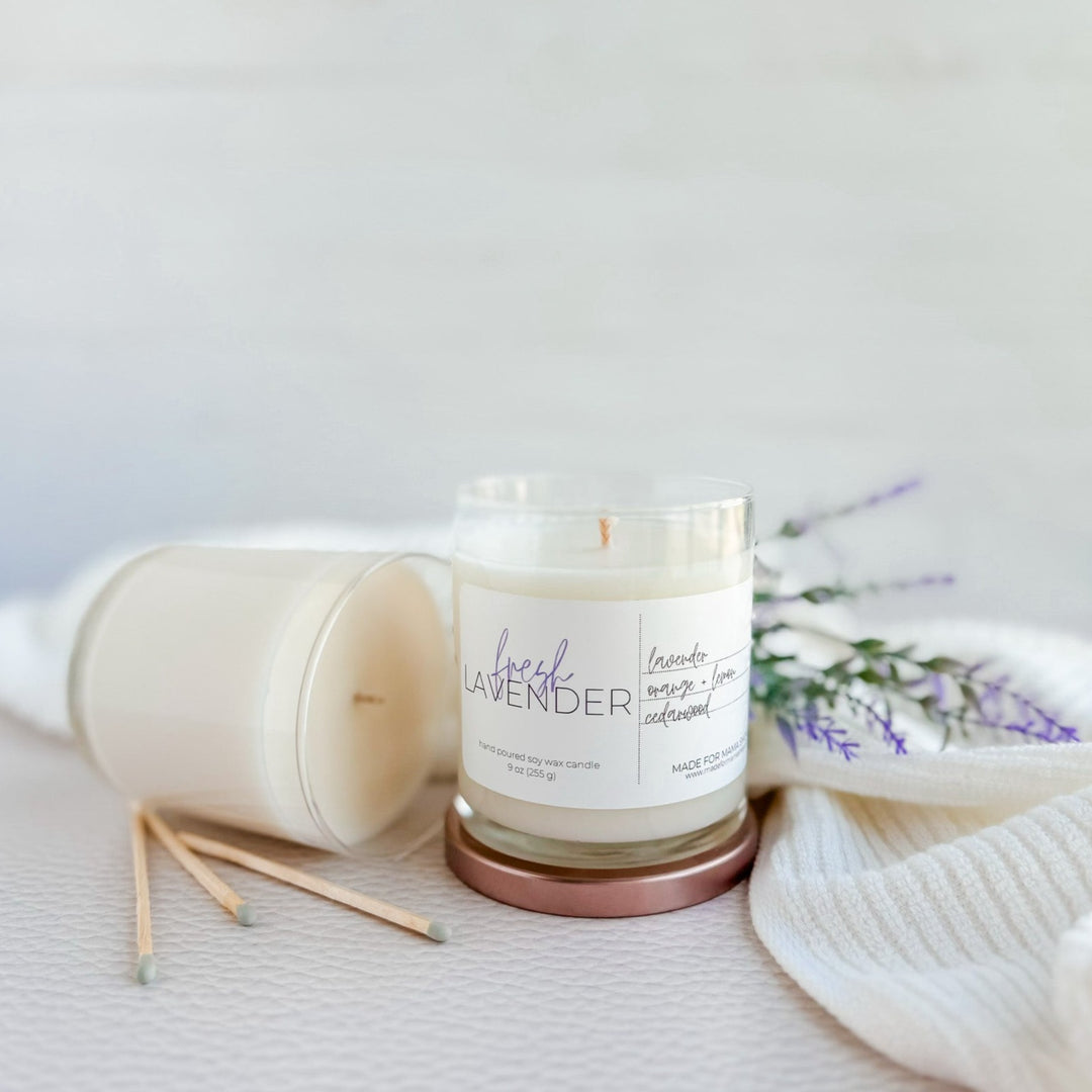 Fresh Lavender | Whiskey Glass Soy Candle