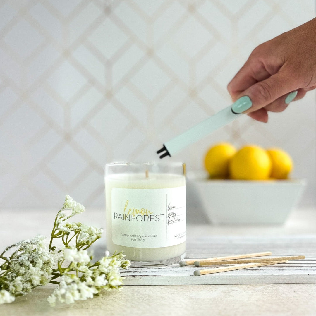 Lemon Rainforest | Whiskey Glass Soy Candle