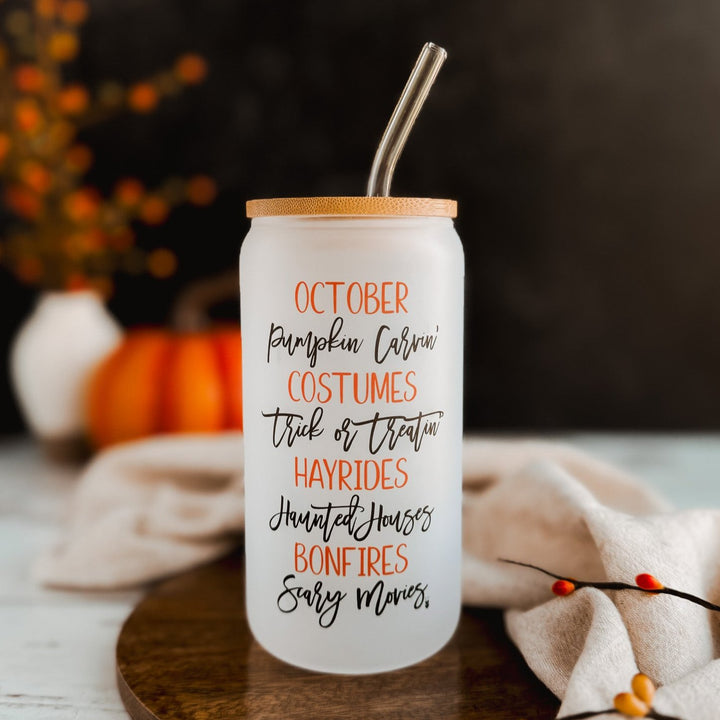 October Favorites | Can Glass with Bamboo Lid and Glass Straw