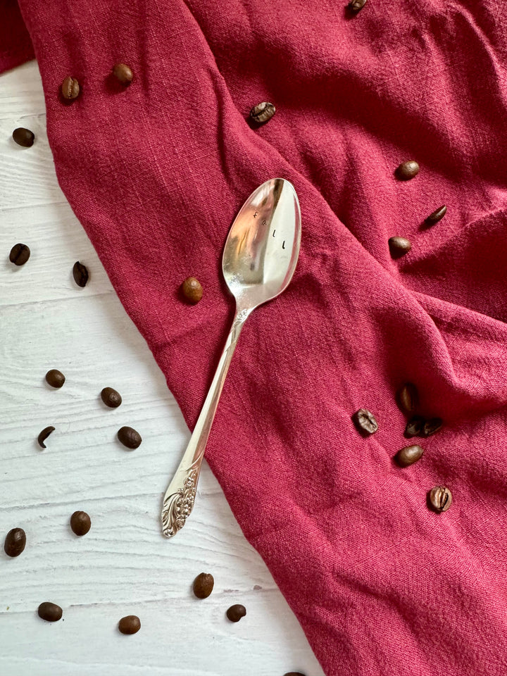 Fall | Hand Stamped Vintage Coffee Spoon