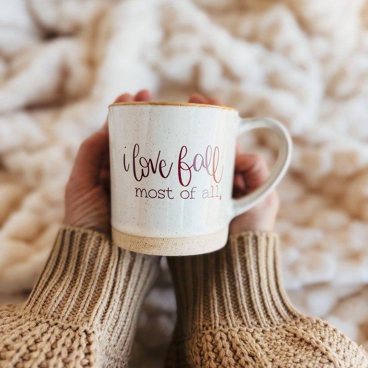 I Love Fall Most of All | Rustic Coffee Mug