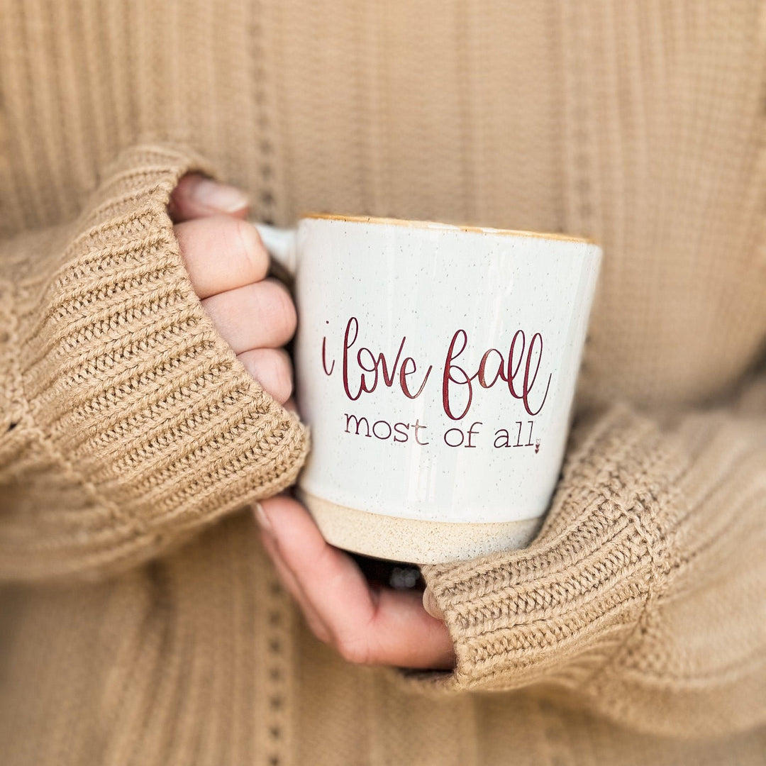 I Love Fall Most of All | Rustic Coffee Mug