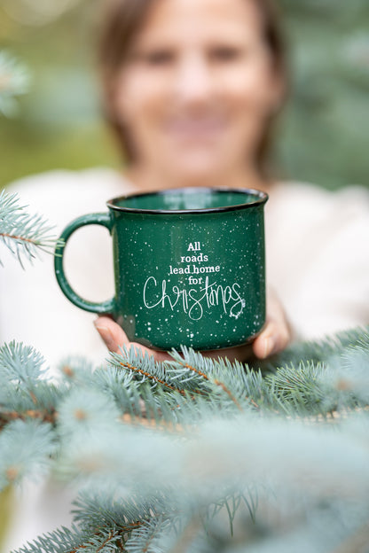 ALL ROADS LEAD HOME FOR CHRISTMAS | CAMPFIRE COFFEE MUG