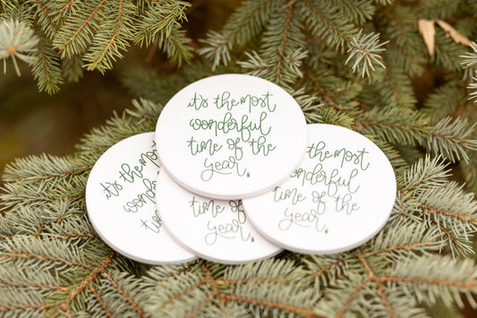 IT'S THE MOST WONDERFUL TIME OF THE YEAR CHRISTMAS COASTER - 4 PACK