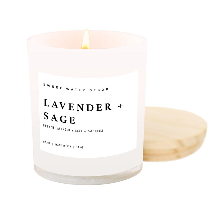 Lavender + Sage Candle | 11 oz - Made for Mama Shop