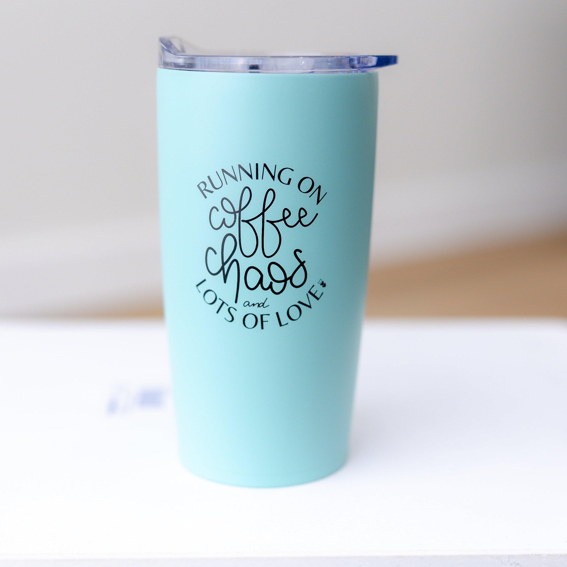 Running on Coffee and Chaos | Travel Mug - Made for Mama Shop