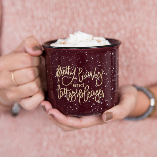 IMPERFECT -PRETTY LEAVES AND LATTES PLEASE | CAMPFIRE COFFEE MUG