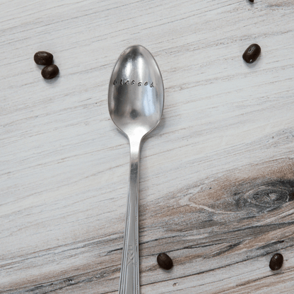 Blessed | Hand stamped Vintage Coffee Spoon - Made for Mama Shop