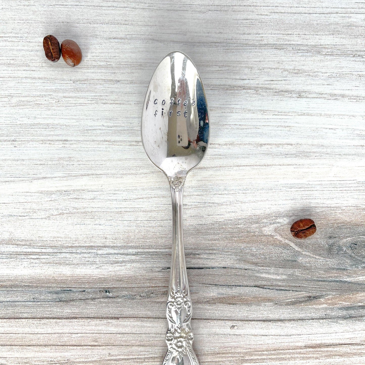 Coffee First | Hand stamped Vintage Coffee Spoon - Made for Mama Shop
