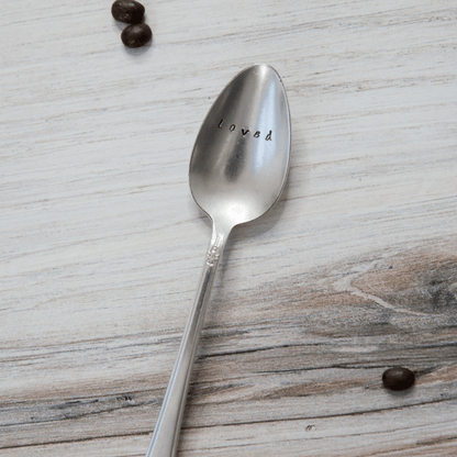 Loved | Hand Stamped Vintage Coffee Spoon - Made for Mama Shop